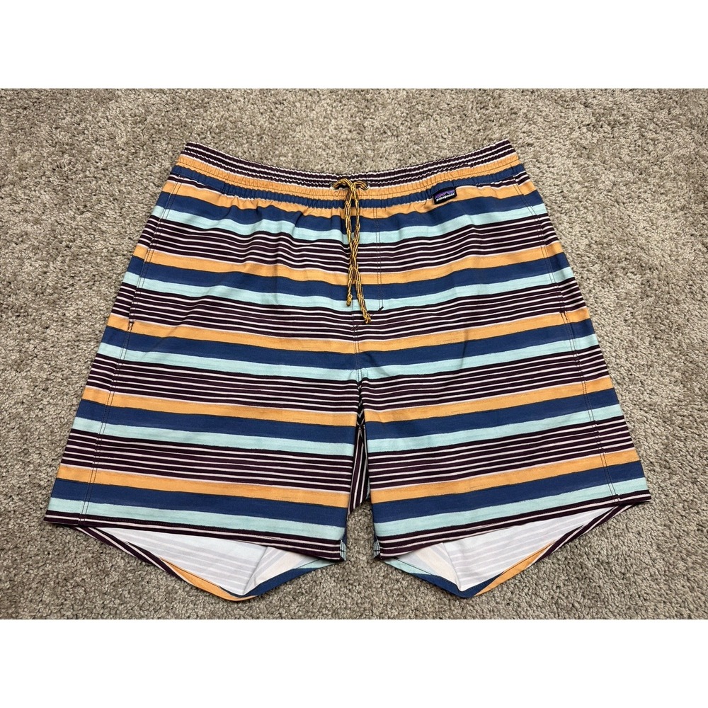 Patagonia Shorts Mens Medium‎ Striped Hydro Series Board Shorts Surf Swim Trunks